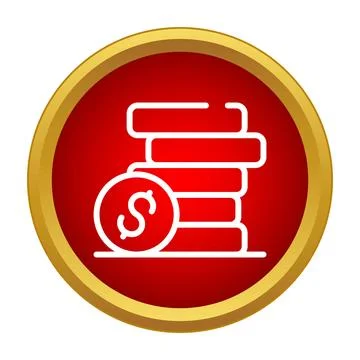Stack of dollar coins for finance concept Stock Illustration