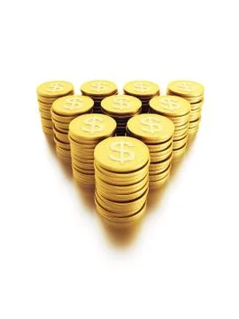 Stack of dollar coins Stock Illustration