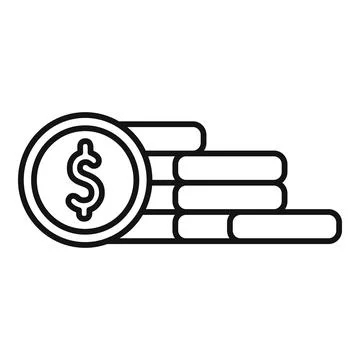 Stack of dollar coins representing saving and investment growth Stock Illustration