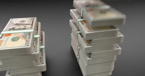 Stack of Dollar Money bills Stock Footage 295561028