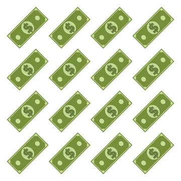 Stack of Dollar paper currency illustration,vector. Illustrazione stock