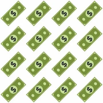 Stack of Dollar paper currency pattern,vector. Stock Illustration