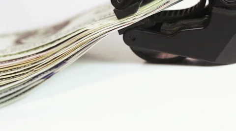 Stack dollars with clip Stock Footage 49272364