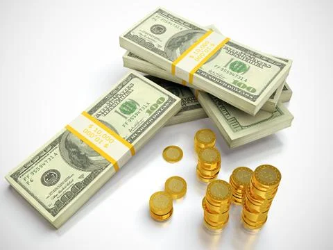 Stack of dollars Stock Illustration