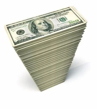 Stack dollars Stock Illustration