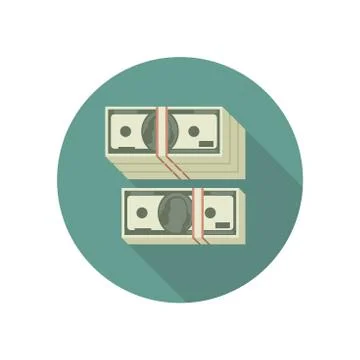Stack of dollars Stock Illustration