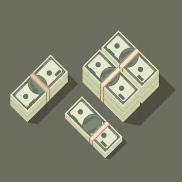 Stack of dollars Illustrazione stock