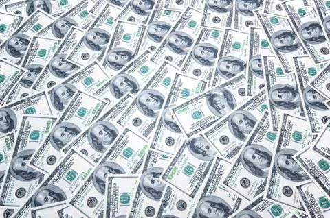 Stack of dollars on money background 스톡 사진