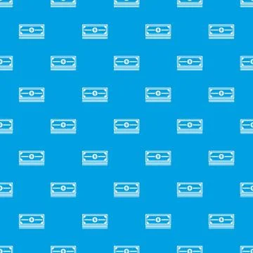 Stack of dollars pattern seamless blue イラスト素材
