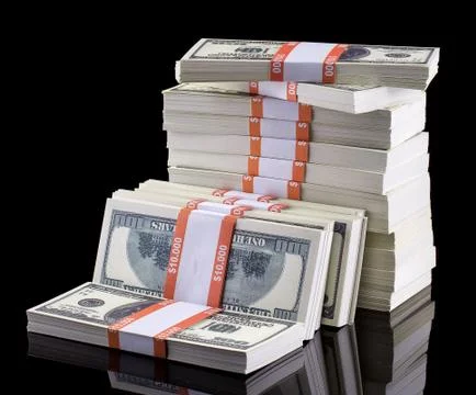 Stack of dollars Stock Photos