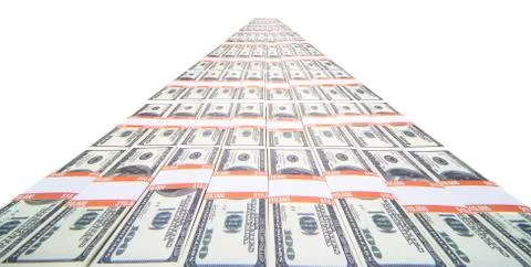 Stack of dollars Foto stock