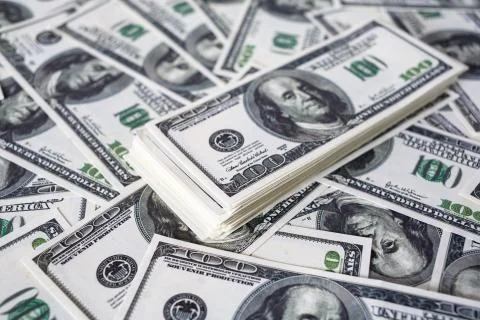 Stack of dollars Stock Photos