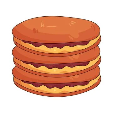 Stack of dorayaki 스톡 일러스트