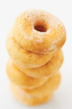A stack of doughnuts 스톡 사진