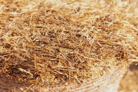 Stack of dry hay as an abstract background 스톡 사진
