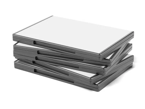 Stack of DVD boxes Stock Illustration