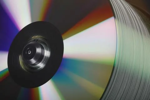Stack Of DVDs Against A White Background In A Studio Environment Stock Photos