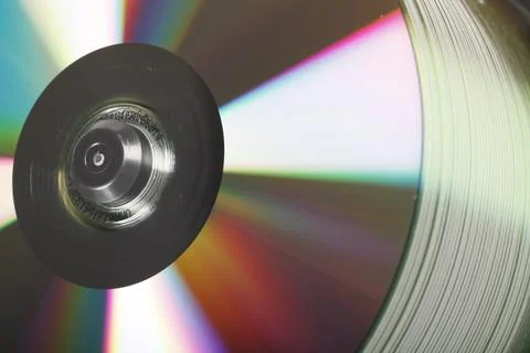 Stack Of DVDs Against A White Background In A Studio Environment Stock Photos