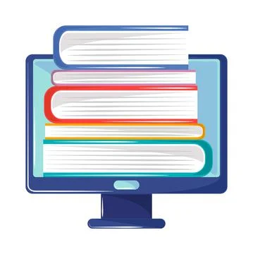 Stack of ebooks イラスト素材
