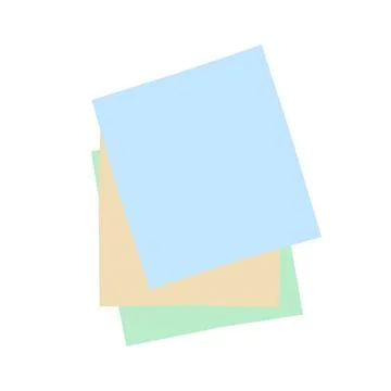 Stack Of Empty Sticky Square Notes Icon Vector Illustration Stock Illustration