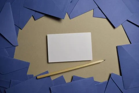 A stack of envelopes and card Stock Photos