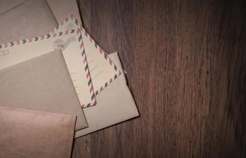 Stack of envelopes Foto stock