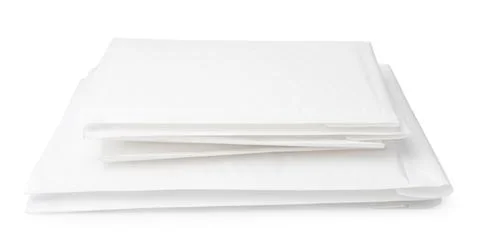 Stack of envelopes on white background 스톡 사진