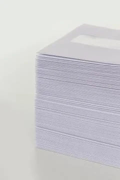 Stack of envelopes on white Stock Photos