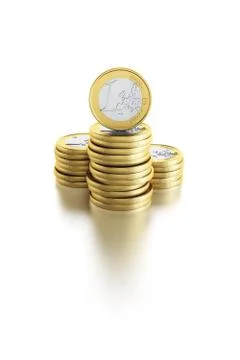 Stack of euro coins Illustrazione stock