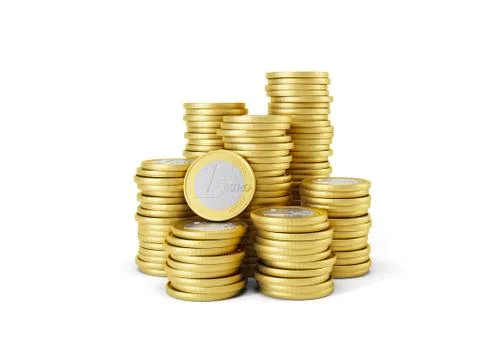 Stack of euro coins Stock Illustration