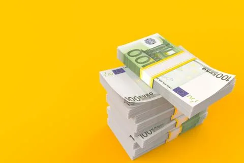 Stack of euro currency Stock Illustration