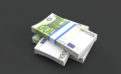 Stack of euro currency Stock Illustration
