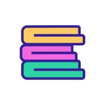 Stack fabric icon vector outline illustration 스톡 일러스트