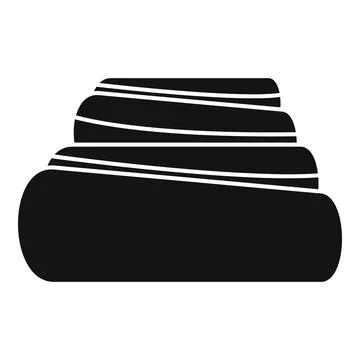 Stack of fabric rolls forming a pyramid shape Stock Illustration