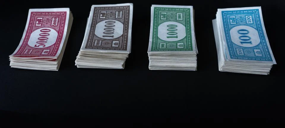 Stack of fake banknotes. Stock Photos