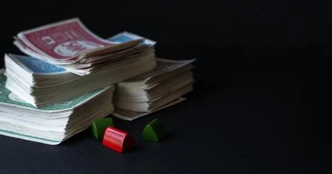 Stack of fake banknotes. Stock Photos