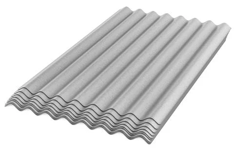 Stack of Fiber Cement Roof Sheets. 3D rendering 스톡 일러스트