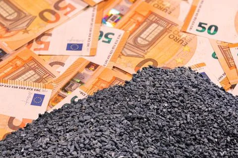 Stack of fifty euro banknotes Stock-Fotos