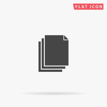 Stack File flat vector icon Stock Illustration