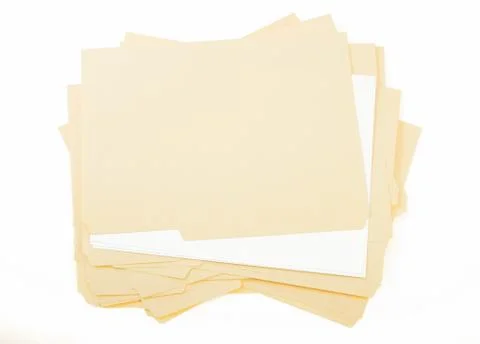 Stack of File Folders Stock Photos