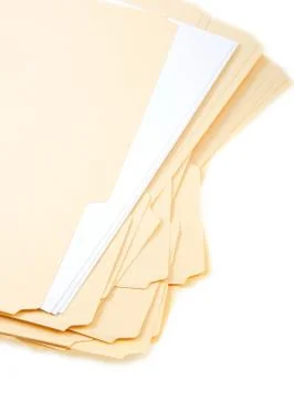 Stack of File Folders Stock Photos