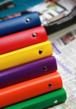 Stack of file folders Stock Photos