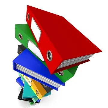 Stack of files for getting organized Stock Illustration
