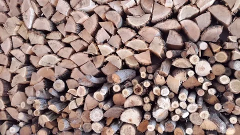 A stack of firewood. background. Stock Footage 72977443