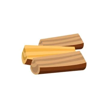 Stack of firewood logs isolated on white background 스톡 일러스트