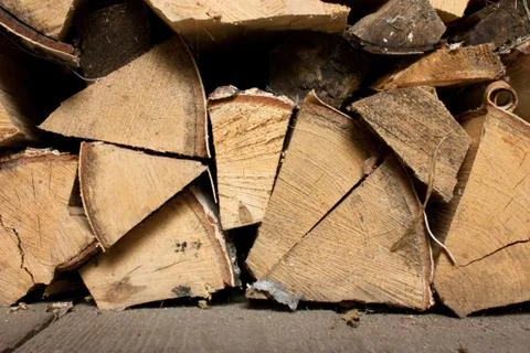 Stack of firewood Stock Photos