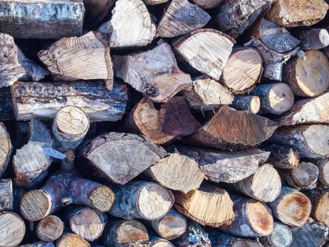 Stack of firewood Stock Photos
