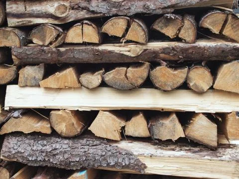 Stack of firewood Foto stock