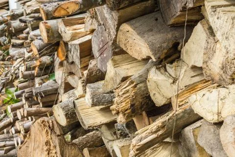 Stack of firewood Foto stock