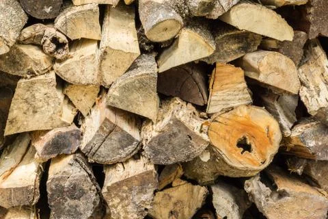 Stack of firewood Stock Photos